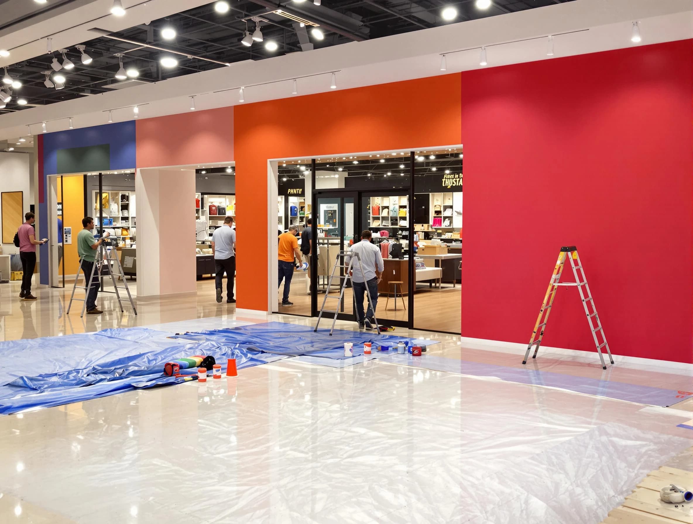 El Mirage House Painters painting a commercial interior in El Mirage, AZ