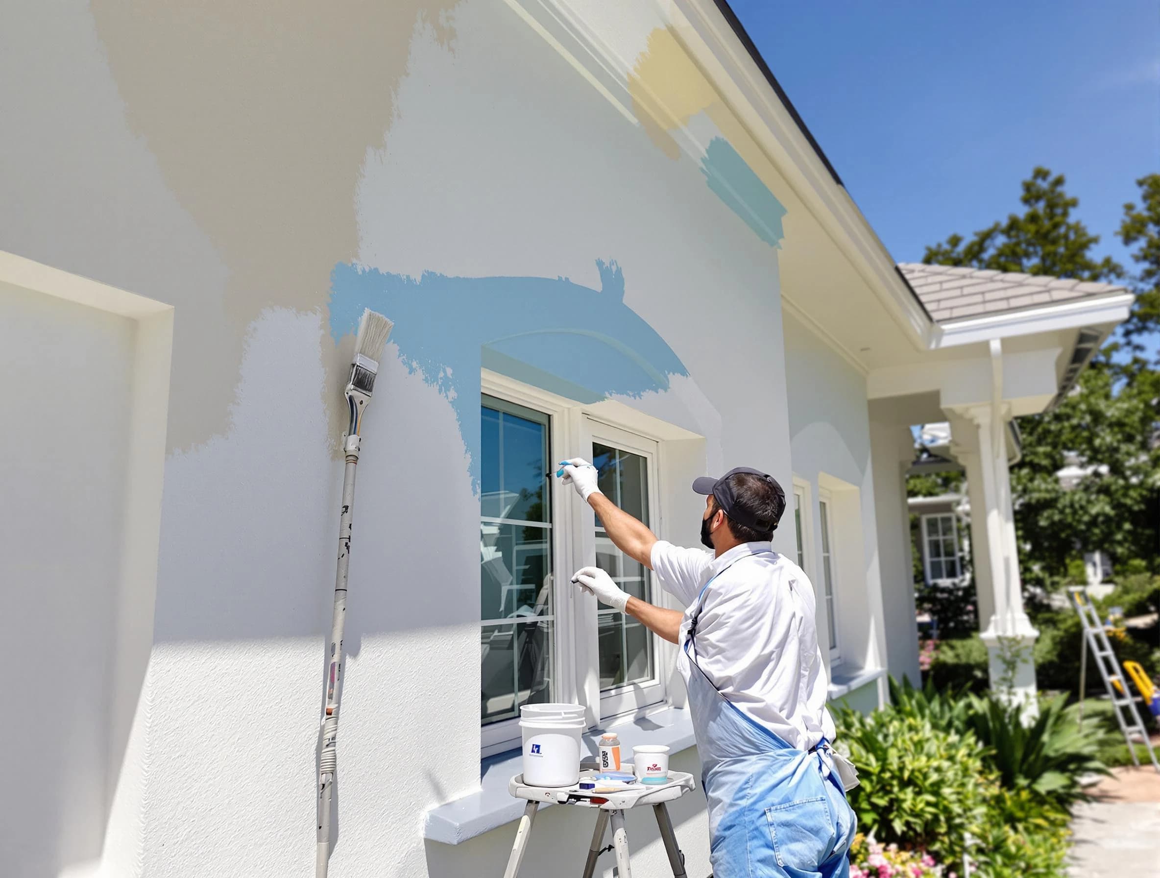 El Mirage House Painters professional painting the exterior of a house in El Mirage, AZ