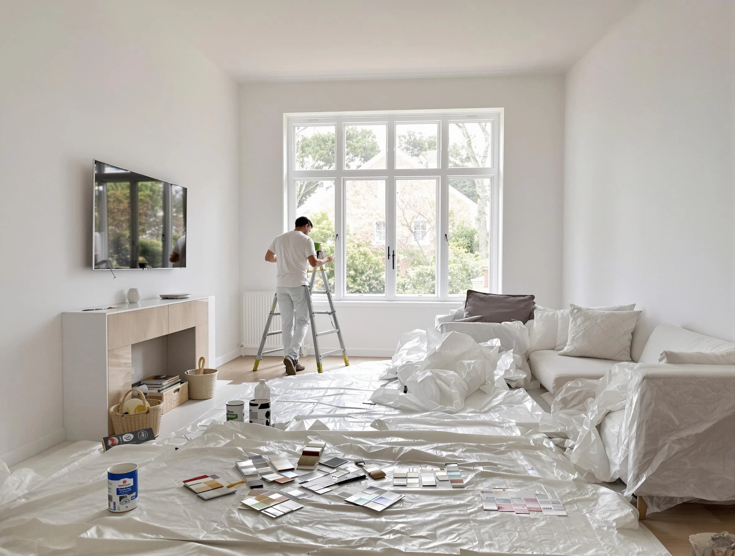 El Mirage House Painters professional applying interior paint in El Mirage, AZ