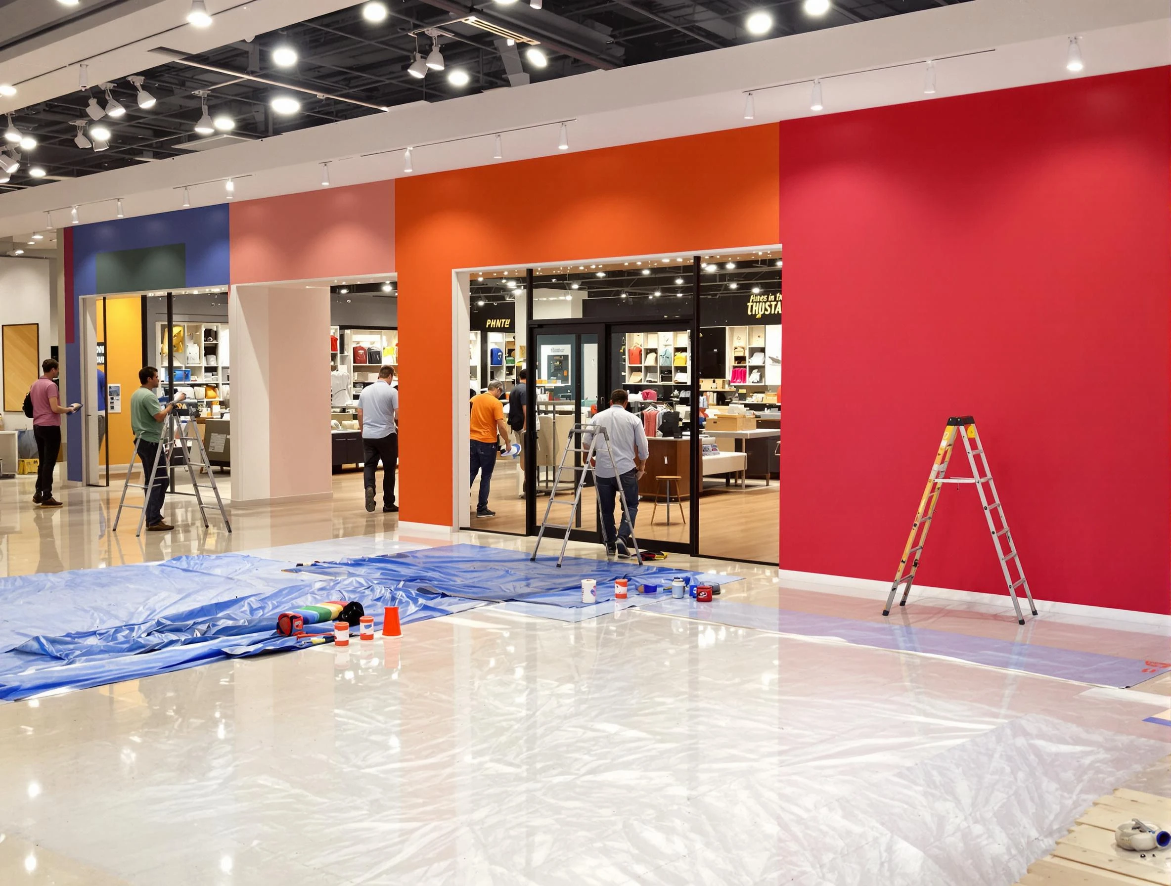 El Mirage House Painters painting a commercial interior in El Mirage, AZ