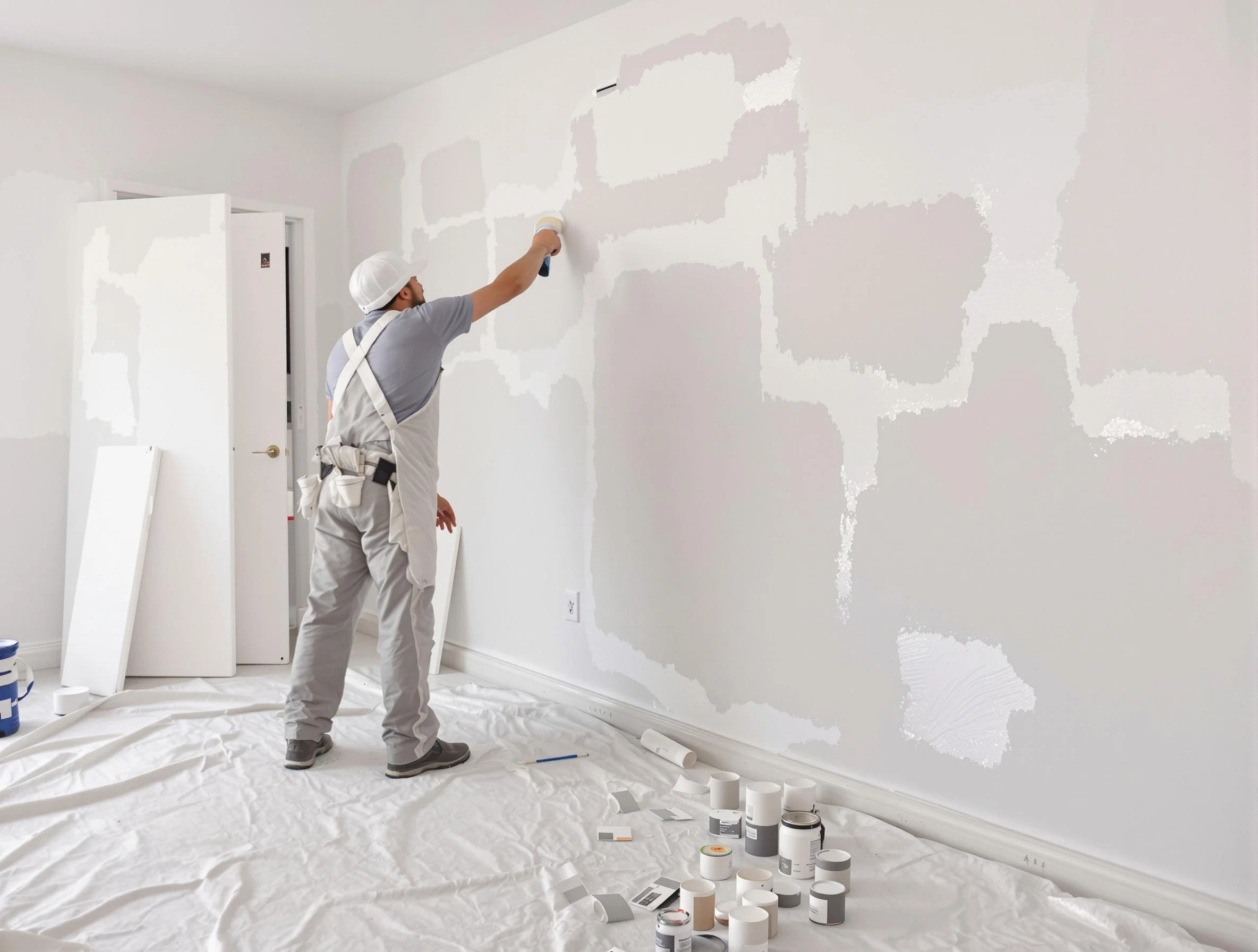 Before and after drywall repair by El Mirage House Painters in El Mirage