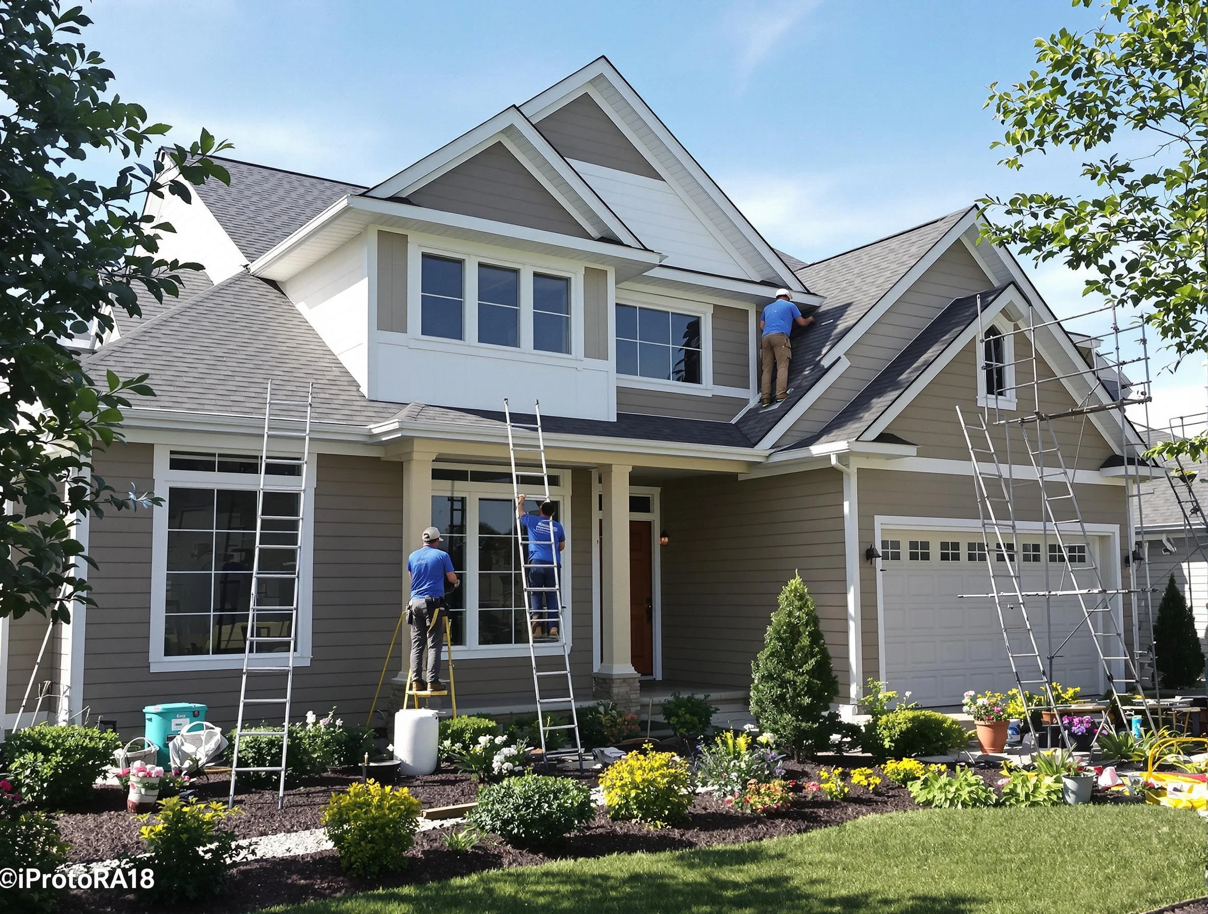 Detailed exterior painting by El Mirage House Painters in El Mirage